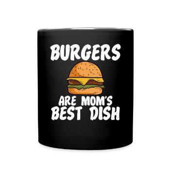 Burger Lover Gift - Full Colour Mug - black - Front
