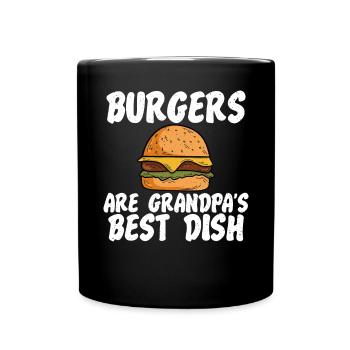 Burger Lover Gift - Full Colour Mug - black - Front