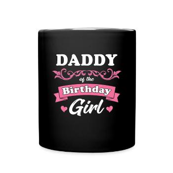Papa de l’anniversaire Fille Chemise Papa Matching Birt - Mug uni - noir - Devant