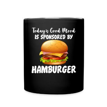 Burger Lover Gift - Full Colour Mug - black - Front