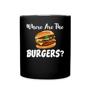 Burger Lover Gift - Full Colour Mug - black - Front