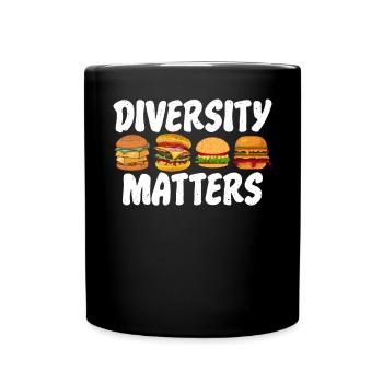 Burger Lover Gift - Full Colour Mug - black - Front