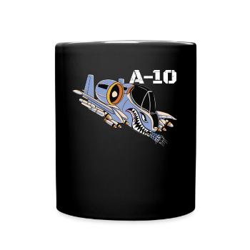 A-10 Warthog Milit�rflugzeug A10 Thunderbird A10 - Tasse einfarbig - Schwarz - Vorne