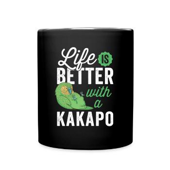 Kakapo all better with flightless Kakapo - Full Colour Mug - black - Front