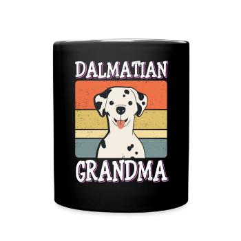 Cadeau de propriétaire de chien de grand-mère dalmate - Mug uni - noir - Devant