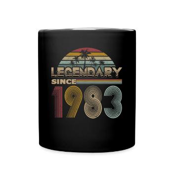 40e anniversaire né en 1983 Légendaire depuis 1983 - Mug uni - noir - Devant