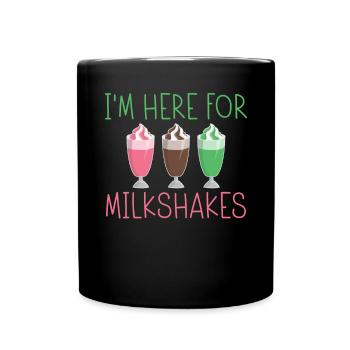 I love Milkshakes Milkshake Gift - Full Colour Mug - black - Front