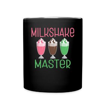 I love Milkshakes Milkshake Gift - Full Colour Mug - black - Front