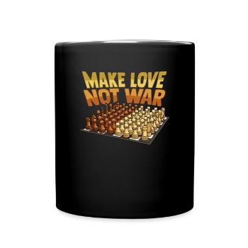 Peace Chess « make love not war » design pour - Mug uni - noir - Devant
