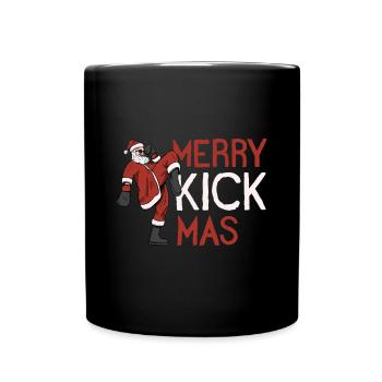 Santa Claus as MMA fighter martial arts - Full Colour Mug - black - Front
