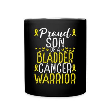 Bladder Cancer Awareness Movement for Son Ribbon - Full Colour Mug - black - Front