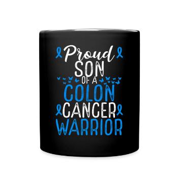 Colon Cancer Awareness Movement for Son Ribbon - Tasse einfarbig - Schwarz - Vorne