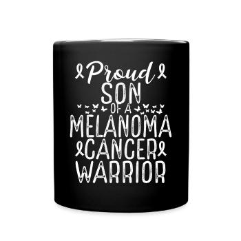 Melanoma Cancer Awareness Movement for Son Ribbon - Full Colour Mug - black - Front