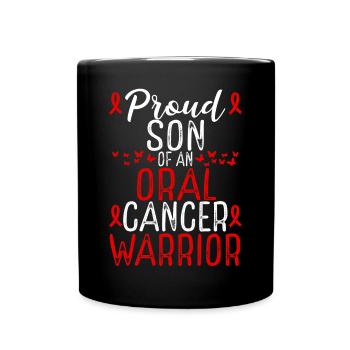Oral Cancer Awareness Movement for Son Ribbon - Tasse einfarbig - Schwarz - Vorne