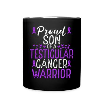 Mouvement de sensibilisation au cancer du testicule Ruban Son - Mug uni - noir - Devant