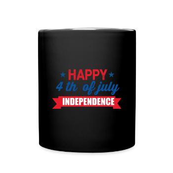 Happy 4th of July Independence - Full Colour Mug - black - Front