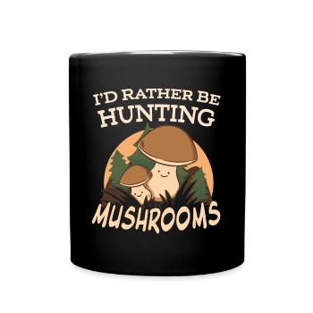 Mushroom Hunting Mushroom Collector Fall Mushroom Hunter - Full Colour Mug - black - Front