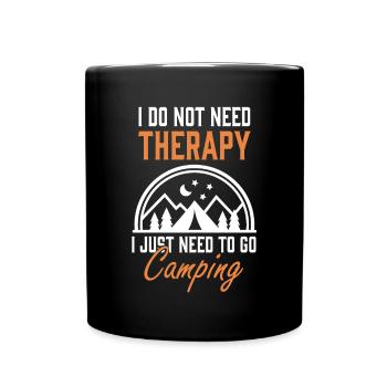 Camping Camper Holiday Campsite Tent Outdoor - Full Colour Mug - black - Front
