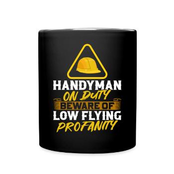 Artisans en service Méfiez-vous des - Mug uni - noir - Devant