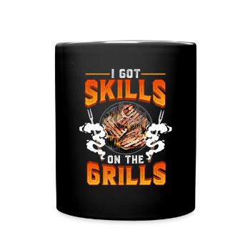 J’ai des compétences sur les grillades - grillades - Mug uni - noir - Devant