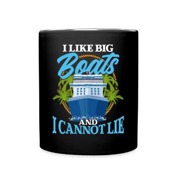 J’aime les gros bateaux et je ne peux pas mentir - - Mug uni - noir - Devant