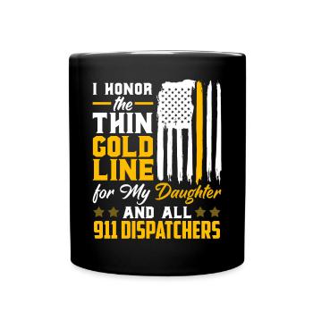 I honor the Thing Gold Line for my daughter - - Full Colour Mug - black - Front