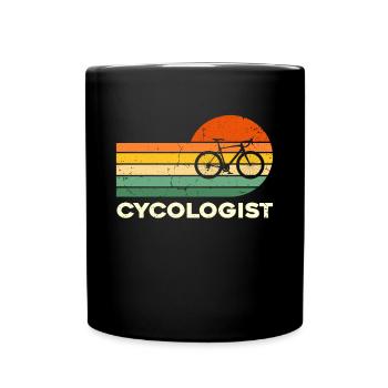 Cycologist Funny Mountainbike Radfahren Fahrrad - Tasse einfarbig - Schwarz - Vorne