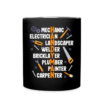 Mécanicien électricien Paysagiste Paysagiste - - Mug uni - noir - Devant