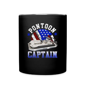 Pontonkapitän - Pontonboot - Tasse einfarbig - Schwarz - Vorne
