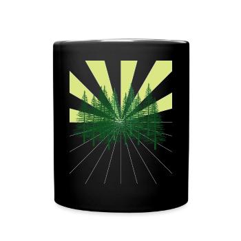 Rays Forest Fir Wilderness Ecology Atom Environment - Full Colour Mug - black - Front