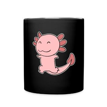 Axolotl motif - Full Colour Mug - black - Front