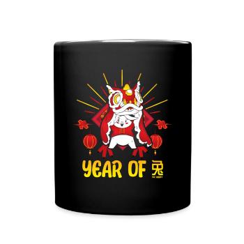 Zodiac Happy Chinese New Year of the Rabbit 2023 - Tasse einfarbig - Schwarz - Vorne