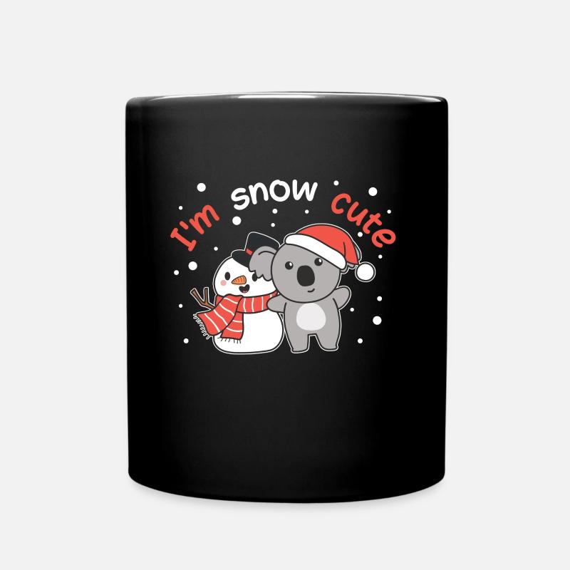 Koala I'm snow cute schneemann schnee wortspiel - Tasse einfarbig - Schwarz