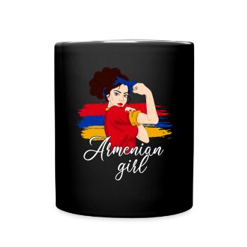 Armenian girl, armenia - Tasse einfarbig - Schwarz - Vorne