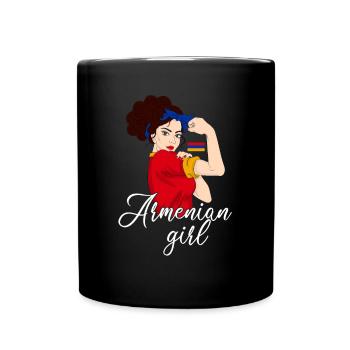 Armenian girl, armenia - Tasse einfarbig - Schwarz - Vorne