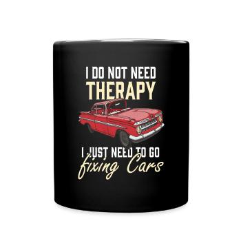 Réparation de voitures Voiture Moteur Atelier Tournevis Voiture - Mug uni - noir - Devant