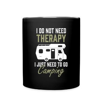 Camping Camper Motorhome Caravan Holiday Travel - Full Colour Mug - black - Front