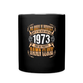50e anniversaire Cadeau de chemise 1973 - Mug uni - noir - Devant