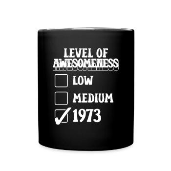 Niveau De Génialité 1973 Chemise 1973 - Mug uni - noir - Devant
