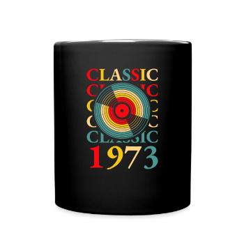 Disque vinyle classique 1973 50e anniversaire - Mug uni - noir - Devant