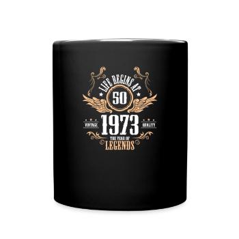 Chemise cadeau 50e anniversaire 1973 - Mug uni - noir - Devant