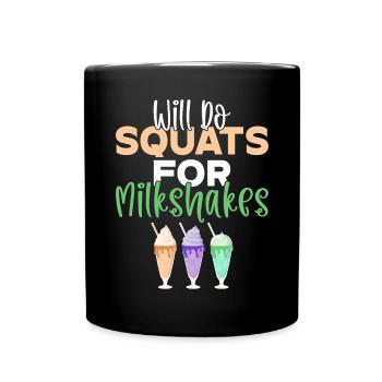Ich liebe Milchshakes Milchshake Geschenk - Tasse einfarbig - Schwarz - Vorne