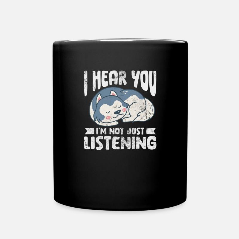 Husky - Tasse einfarbig - Schwarz