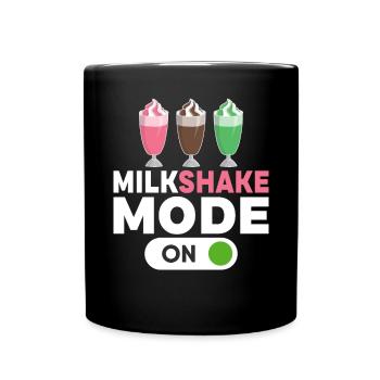 Ich liebe Milchshakes Milchshake Geschenk - Tasse einfarbig - Schwarz - Vorne