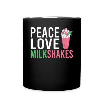 Ich liebe Milchshakes Milchshake Geschenk - Tasse einfarbig - Schwarz - Vorne