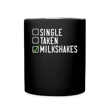 Ich liebe Milchshakes Milchshake Geschenk - Tasse einfarbig - Schwarz - Vorne