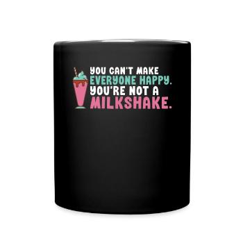 Ich liebe Milchshakes Milchshake Geschenk - Tasse einfarbig - Schwarz - Vorne