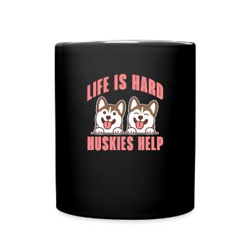 Husky Dog Dogs Siberian Husky Gift - Mug uni - noir - Devant