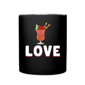 Ich liebe Milchshakes Milchshake Geschenk - Tasse einfarbig - Schwarz - Vorne