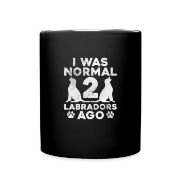 Labrador - Tasse einfarbig - Schwarz - Vorne